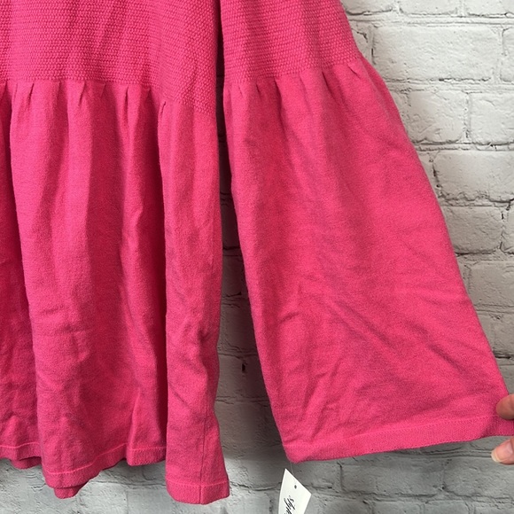 Style & Co Berry Pink Bell Sleeve Sweater Sizes Large & XL - Picture 4 of 5